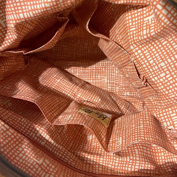 Fossil Key-Per Yellow & Gray Ladybug Print Tote Bag Purse - Picture 10 of 11